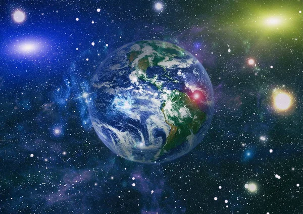 Planeta Tierra Hemisferio Oriental Esta Imagen Elementos Proporcionados Por Nasa — Foto de Stock
