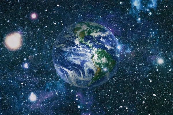 Dünya gezegeni. Doğu hemisphere. NASA tarafından döşenmiş bu görüntü öğelerini.