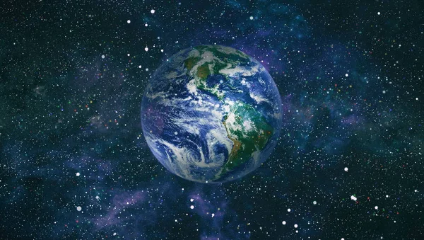 Dünya gezegeni. Doğu hemisphere. NASA tarafından döşenmiş bu görüntü öğelerini.