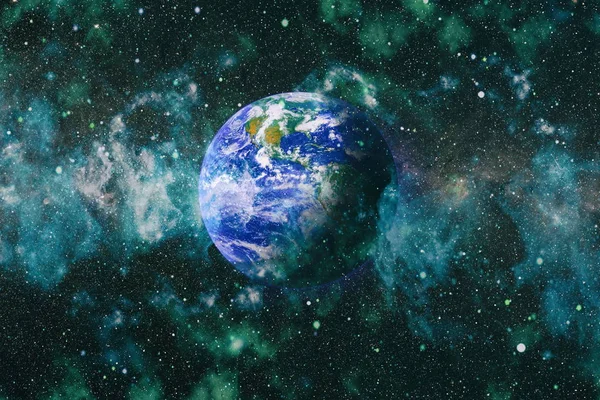 Dünya gezegeni. Doğu hemisphere. NASA tarafından döşenmiş bu görüntü öğelerini.