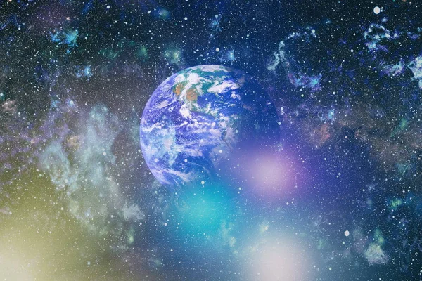 Dünya gezegeni. Doğu hemisphere. NASA tarafından döşenmiş bu görüntü öğelerini.