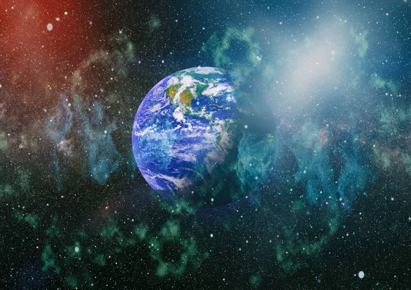 Dünya gezegeni. Doğu hemisphere. NASA tarafından döşenmiş bu görüntü öğelerini.