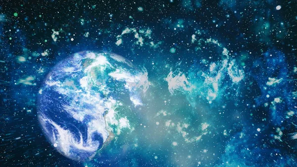 Dünya gezegeni. Doğu hemisphere. NASA tarafından döşenmiş bu görüntü öğelerini.