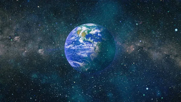 Dünya gezegeni. Doğu hemisphere. NASA tarafından döşenmiş bu görüntü öğelerini.