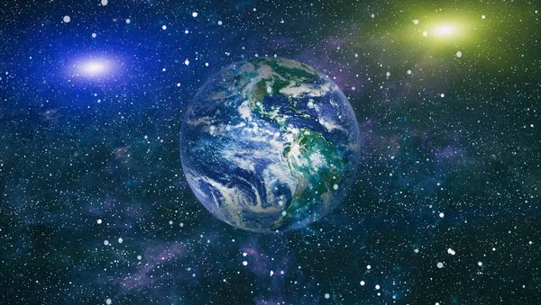 Dünya gezegeni. Doğu hemisphere. NASA tarafından döşenmiş bu görüntü öğelerini.