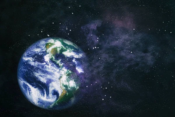 Dünya gezegeni. Doğu hemisphere. NASA tarafından döşenmiş bu görüntü öğelerini.