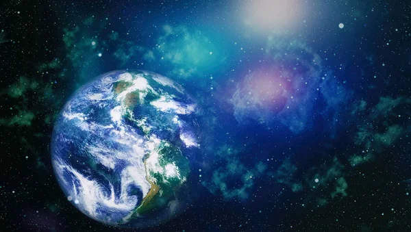 Dünya gezegeni. Doğu hemisphere. NASA tarafından döşenmiş bu görüntü öğelerini.