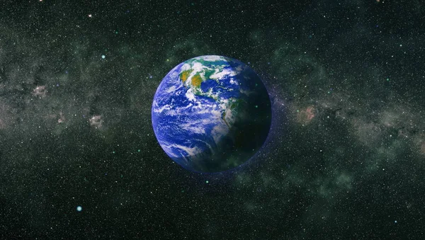 Dünya gezegeni. Doğu hemisphere. NASA tarafından döşenmiş bu görüntü öğelerini.