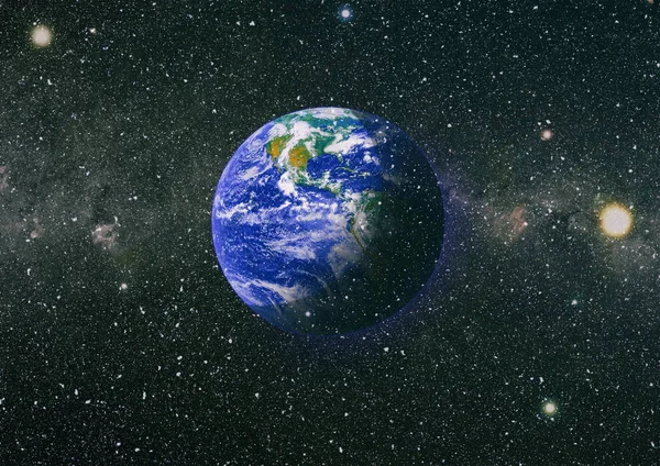 Dünya uzaydan kolaj. Soyut duvar kağıdı. Bizim evimiz. Nasa tarafından döşenmiş bu görüntü unsurları