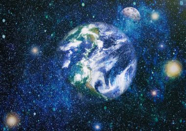 Dünya ve ay tutulması, Nasa tarafından döşenmiş öğeler dahil olmak üzere son derece ayrıntılı görüntü.