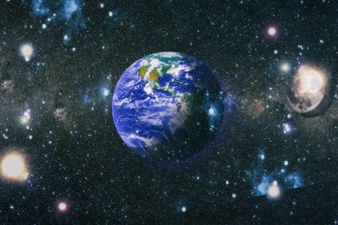 Dünya ve ay tutulması, Nasa tarafından döşenmiş öğeler dahil olmak üzere son derece ayrıntılı görüntü.