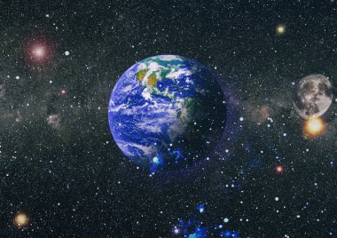 Dünya ve ay tutulması, Nasa tarafından döşenmiş öğeler dahil olmak üzere son derece ayrıntılı görüntü.