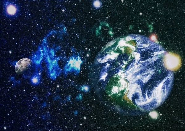 Dünya ve ay tutulması, Nasa tarafından döşenmiş öğeler dahil olmak üzere son derece ayrıntılı görüntü.