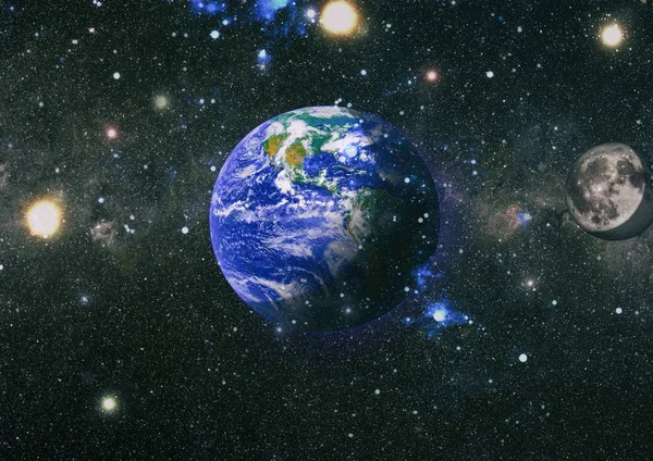 Dünya ve ay tutulması, Nasa tarafından döşenmiş öğeler dahil olmak üzere son derece ayrıntılı görüntü.