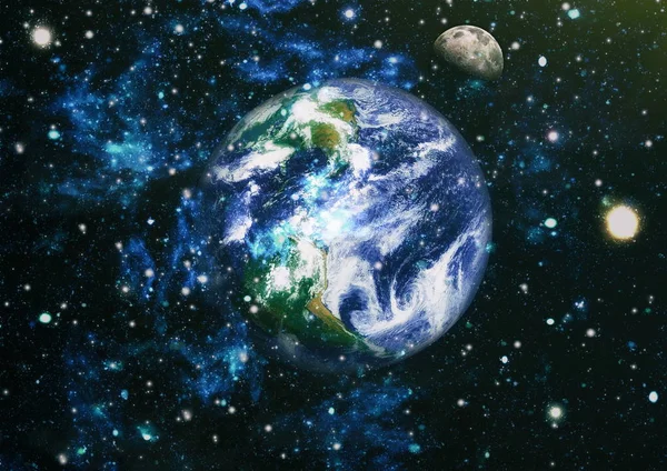 Dünya ve ay tutulması, Nasa tarafından döşenmiş öğeler dahil olmak üzere son derece ayrıntılı görüntü.