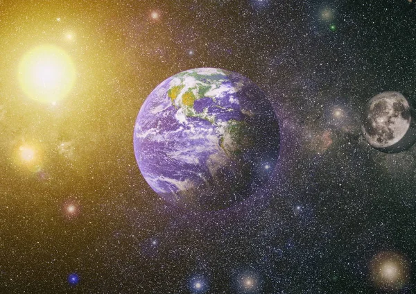 Dünya ve ay tutulması, Nasa tarafından döşenmiş öğeler dahil olmak üzere son derece ayrıntılı görüntü.