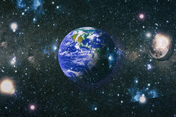 Dünya ve ay tutulması, Nasa tarafından döşenmiş öğeler dahil olmak üzere son derece ayrıntılı görüntü.