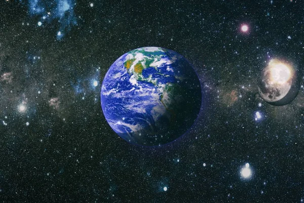 Dünya ve ay tutulması, Nasa tarafından döşenmiş öğeler dahil olmak üzere son derece ayrıntılı görüntü.