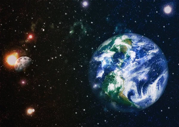 Dünya ve ay tutulması, Nasa tarafından döşenmiş öğeler dahil olmak üzere son derece ayrıntılı görüntü.