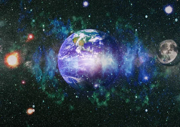 Dünya ve ay tutulması, Nasa tarafından döşenmiş öğeler dahil olmak üzere son derece ayrıntılı görüntü.