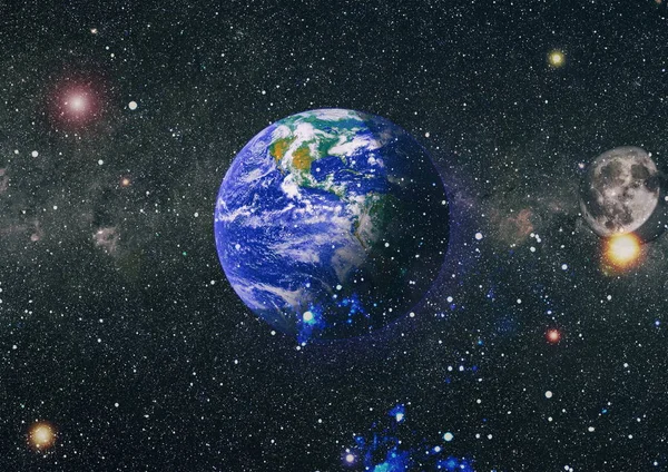 Dünya ve ay tutulması, Nasa tarafından döşenmiş öğeler dahil olmak üzere son derece ayrıntılı görüntü.