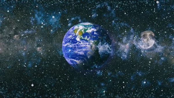 Dünya ve ay tutulması, Nasa tarafından döşenmiş öğeler dahil olmak üzere son derece ayrıntılı görüntü.