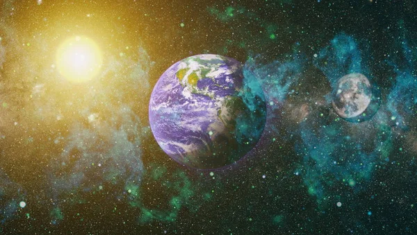 Dünya ve ay tutulması, Nasa tarafından döşenmiş öğeler dahil olmak üzere son derece ayrıntılı görüntü.