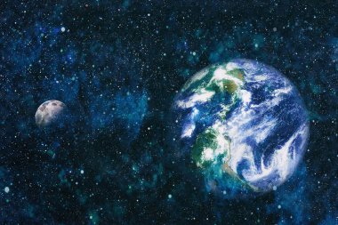 Dünya ve ay tutulması, Nasa tarafından döşenmiş öğeler dahil olmak üzere son derece ayrıntılı görüntü.