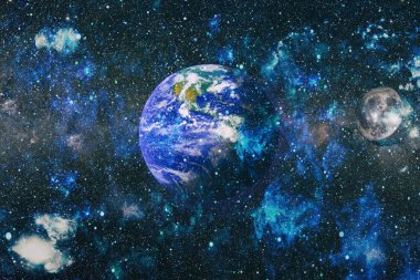 Dünya ve ay tutulması, Nasa tarafından döşenmiş öğeler dahil olmak üzere son derece ayrıntılı görüntü.