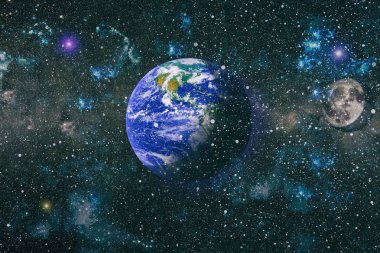 Dünya ve ay tutulması, Nasa tarafından döşenmiş öğeler dahil olmak üzere son derece ayrıntılı görüntü.