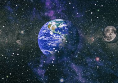 Dünya ve ay tutulması, Nasa tarafından döşenmiş öğeler dahil olmak üzere son derece ayrıntılı görüntü.