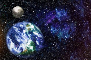 Dünya ve ay tutulması, Nasa tarafından döşenmiş öğeler dahil olmak üzere son derece ayrıntılı görüntü.