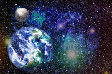 Dünya ve ay tutulması, Nasa tarafından döşenmiş öğeler dahil olmak üzere son derece ayrıntılı görüntü.