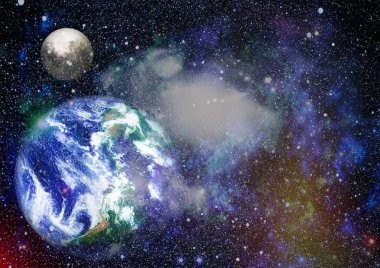 Dünya ve ay tutulması, Nasa tarafından döşenmiş öğeler dahil olmak üzere son derece ayrıntılı görüntü.