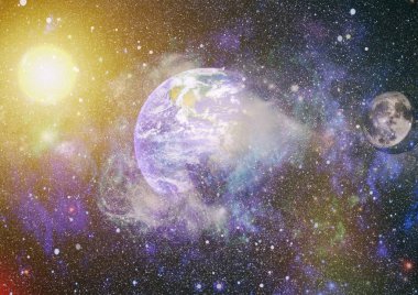 Dünya ve ay tutulması, Nasa tarafından döşenmiş öğeler dahil olmak üzere son derece ayrıntılı görüntü.