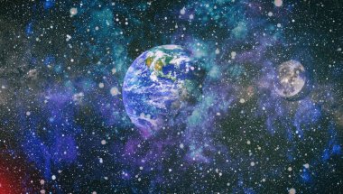 Dünya ve ay tutulması, Nasa tarafından döşenmiş öğeler dahil olmak üzere son derece ayrıntılı görüntü.