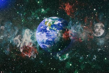 Dünya ve ay tutulması, Nasa tarafından döşenmiş öğeler dahil olmak üzere son derece ayrıntılı görüntü.