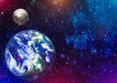 Dünya ve ay tutulması, Nasa tarafından döşenmiş öğeler dahil olmak üzere son derece ayrıntılı görüntü.