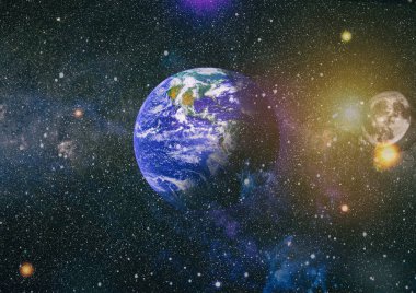 Dünya ve ay tutulması, Nasa tarafından döşenmiş öğeler dahil olmak üzere son derece ayrıntılı görüntü.