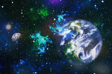 Dünya ve ay tutulması, Nasa tarafından döşenmiş öğeler dahil olmak üzere son derece ayrıntılı görüntü.