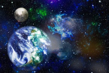 Dünya ve ay tutulması, Nasa tarafından döşenmiş öğeler dahil olmak üzere son derece ayrıntılı görüntü.