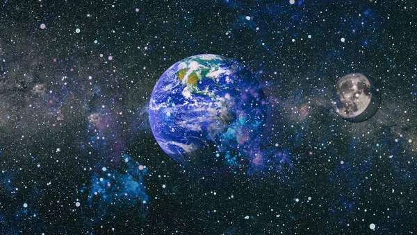 Dünya ve ay tutulması, Nasa tarafından döşenmiş öğeler dahil olmak üzere son derece ayrıntılı görüntü.