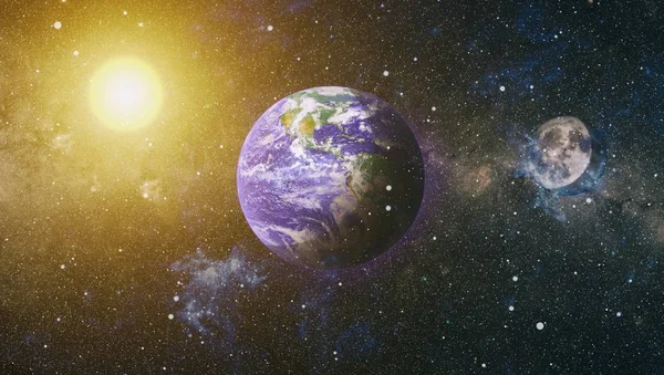 Dünya ve ay tutulması, Nasa tarafından döşenmiş öğeler dahil olmak üzere son derece ayrıntılı görüntü.