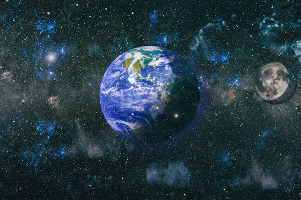 Dünya ve ay tutulması, Nasa tarafından döşenmiş öğeler dahil olmak üzere son derece ayrıntılı görüntü.