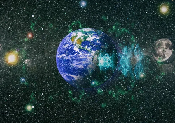 Dünya ve ay tutulması, Nasa tarafından döşenmiş öğeler dahil olmak üzere son derece ayrıntılı görüntü.