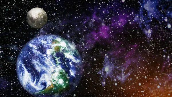 Dünya ve ay tutulması, Nasa tarafından döşenmiş öğeler dahil olmak üzere son derece ayrıntılı görüntü.