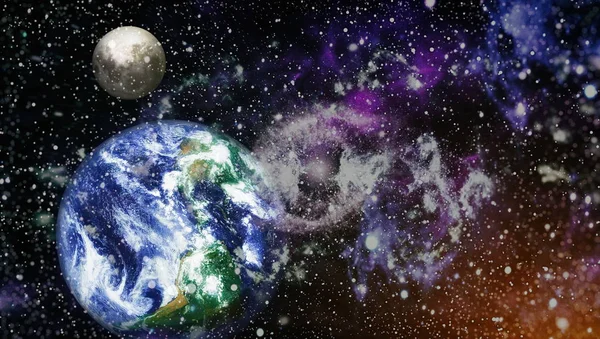 Dünya ve ay tutulması, Nasa tarafından döşenmiş öğeler dahil olmak üzere son derece ayrıntılı görüntü.