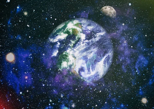 Dünya ve ay tutulması, Nasa tarafından döşenmiş öğeler dahil olmak üzere son derece ayrıntılı görüntü.