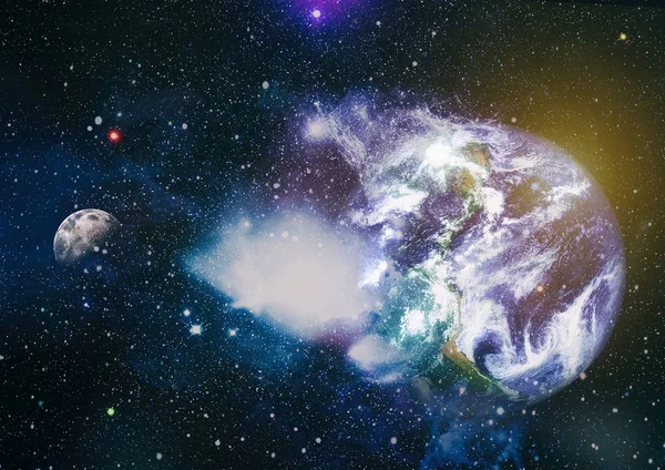 Dünya ve ay tutulması, Nasa tarafından döşenmiş öğeler dahil olmak üzere son derece ayrıntılı görüntü.