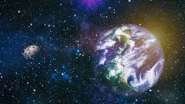 Dünya ve ay tutulması, Nasa tarafından döşenmiş öğeler dahil olmak üzere son derece ayrıntılı görüntü.